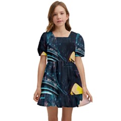 Who Sample Robot Prettyblood Kids  Short Sleeve Dolly Dress