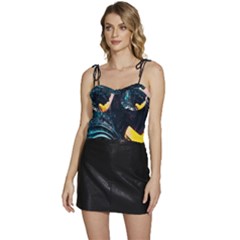 Who Sample Robot Prettyblood Flowy Camisole Tie Up Top