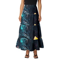 Who Sample Robot Prettyblood Tiered Ruffle Maxi Skirt