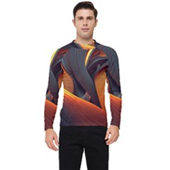 Swirls Abstract Watercolor Colorful Men s Long Sleeve Rash Guard