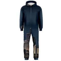 Skyline Brisbane Sunset Downtown Hooded Jumpsuit (men) by Ravend