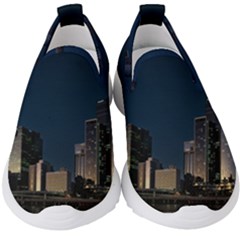 Skyline Brisbane Sunset Downtown Kids  Slip On Sneakers by Ravend