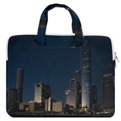 Skyline Brisbane Sunset Downtown Macbook Pro 16  Double Pocket Laptop Bag  by Ravend