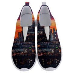 Downtown Skyline Sunset Buildings No Lace Lightweight Shoes by Ravend