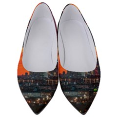 Downtown Skyline Sunset Buildings Women s Low Heels by Ravend