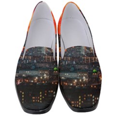 Downtown Skyline Sunset Buildings Women s Classic Loafer Heels by Ravend