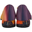 Downtown Skyline Sunset Buildings Women s Chunky Heel Loafers View4