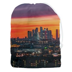 Downtown Skyline Sunset Buildings Drawstring Pouch (3xl) by Ravend