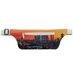 Downtown Skyline Sunset Buildings Active Waist Bag by Ravend