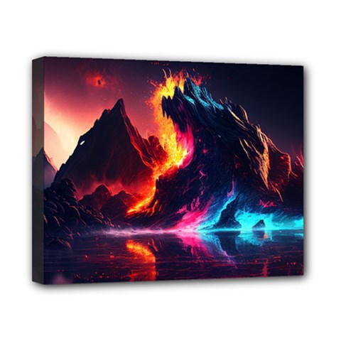 Mountain Color Colorful Love Art Canvas 10  X 8  (stretched) by Ravend