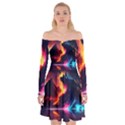 Mountain Color Colorful Love Art Off Shoulder Skater Dress View1