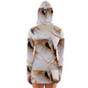 Marble Stone Abstract Gold White Long Sleeve Hooded T-shirt View2