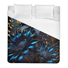 Flower Metal Flowers Sculpture Duvet Cover (full/ Double Size) by Ravend