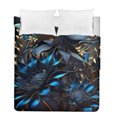 Flower Metal Flowers Sculpture Duvet Cover Double Side (full/ Double Size) by Ravend