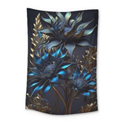 Flower Metal Flowers Sculpture Small Tapestry by Ravend