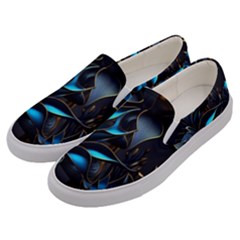 Flower Metal Flowers Sculpture Men s Canvas Slip Ons by Ravend