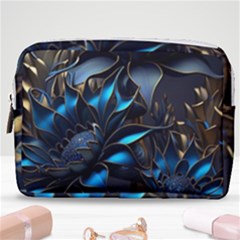 Flower Metal Flowers Sculpture Make Up Pouch (medium) by Ravend