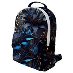 Flower Metal Flowers Sculpture Flap Pocket Backpack (small) by Ravend