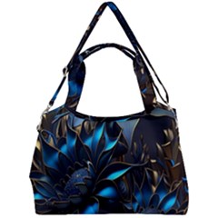 Flower Metal Flowers Sculpture Double Compartment Shoulder Bag by Ravend