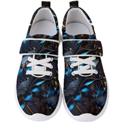 Flower Metal Flowers Sculpture Men s Velcro Strap Shoes by Ravend