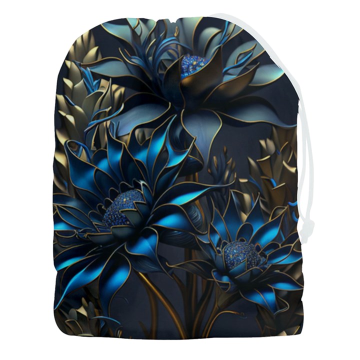 Flower Metal Flowers Sculpture Drawstring Pouch (3XL)