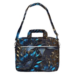 Flower Metal Flowers Sculpture Macbook Pro 16  Shoulder Laptop Bag by Ravend