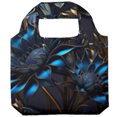 Flower Metal Flowers Sculpture Foldable Grocery Recycle Bag by Ravend