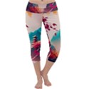 Asia Japan Pagoda Colorful Vintage Capri Yoga Leggings View1