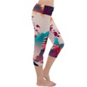 Asia Japan Pagoda Colorful Vintage Capri Yoga Leggings View3