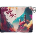 Asia Japan Pagoda Colorful Vintage Canvas Cosmetic Bag (XXXL) View2