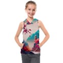 Asia Japan Pagoda Colorful Vintage Kids  Sleeveless Hoodie View1