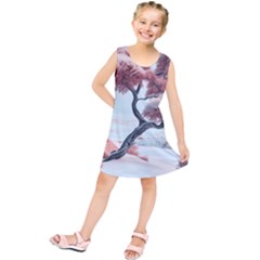 Color Snow Mountain Pretty Kids  Tunic Dress by Ravend