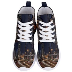 Skyscrapers Buildings Skyline Women s Lightweight High Top Sneakers by Ravend