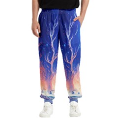 Winter Snow Mountain Fire Flame Men s Elastic Waist Pants by Ravend