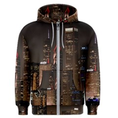 Chicago City Architecture Downtown Men s Zipper Hoodie by Ravend