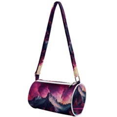 Ai Generated Mountain Ocean Lava Mini Cylinder Bag by Ravend