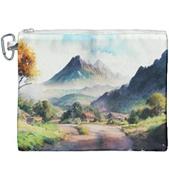 Countryside Trees Grass Mountain Canvas Cosmetic Bag (xxxl) by Ravend