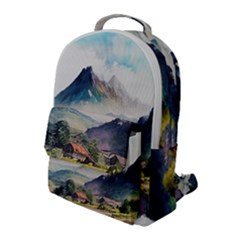 Countryside Trees Grass Mountain Flap Pocket Backpack (large) by Ravend