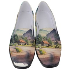 Countryside Trees Grass Mountain Women s Classic Loafer Heels by Ravend