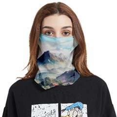 Countryside Trees Grass Mountain Face Covering Bandana (two Sides) by Ravend