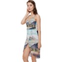 Countryside Trees Grass Mountain Wrap Frill Dress View2