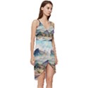 Countryside Trees Grass Mountain Wrap Frill Dress View3