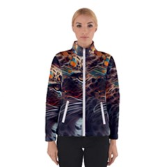 Leopard Feline Artwork Art Fantasy Women s Bomber Jacket by Ravend