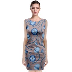 Flower Sleeveless Velvet Midi Dress by zappwaits