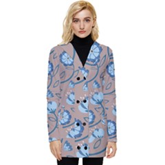 Flower Button Up Hooded Coat  by zappwaits