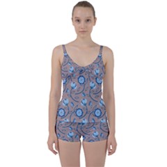 Flower Tie Front Two Piece Tankini by zappwaits