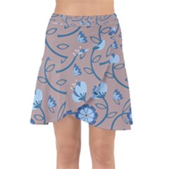 Flower Wrap Front Skirt by zappwaits