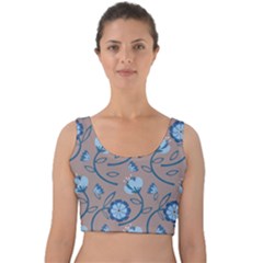 Flower Velvet Crop Top by zappwaits