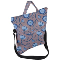 Flower Fold Over Handle Tote Bag by zappwaits