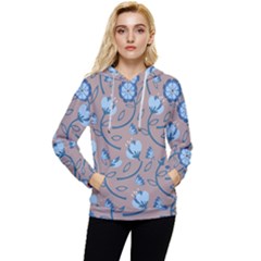 Flower Women s Lightweight Drawstring Hoodie